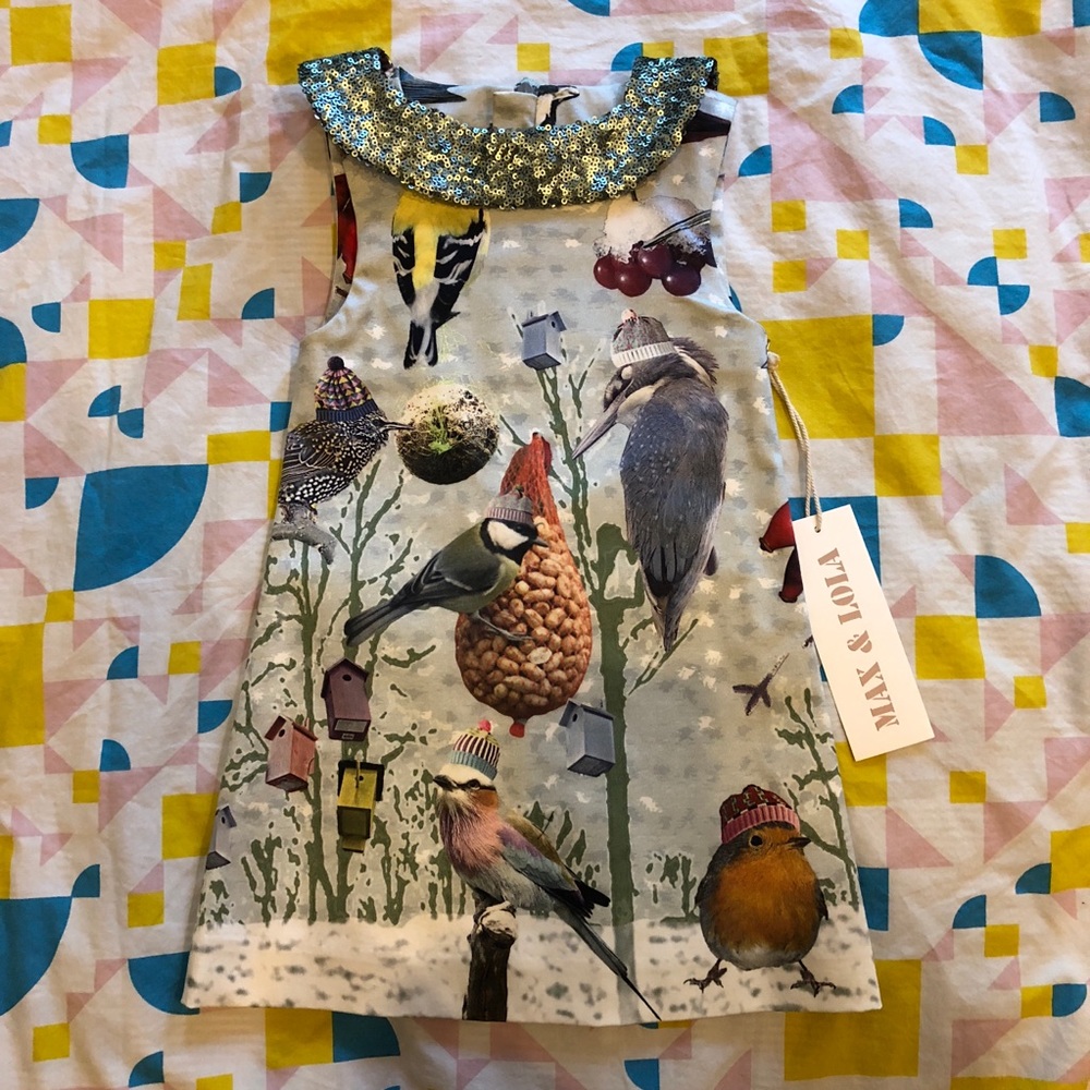 Cool unusual print Max and Lola dress NWT